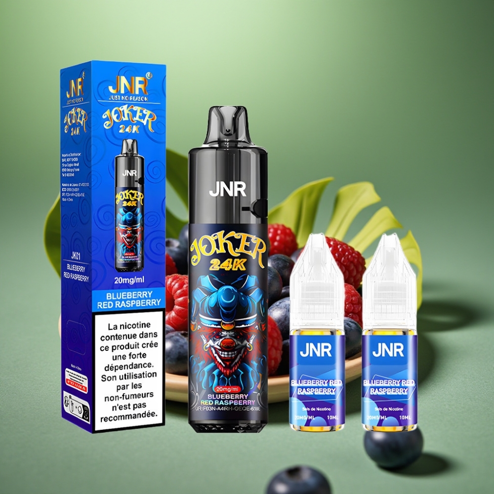 JNR Joker 24000 Puffs Recargable Tipo-C Arándano Frambuesa Roja
