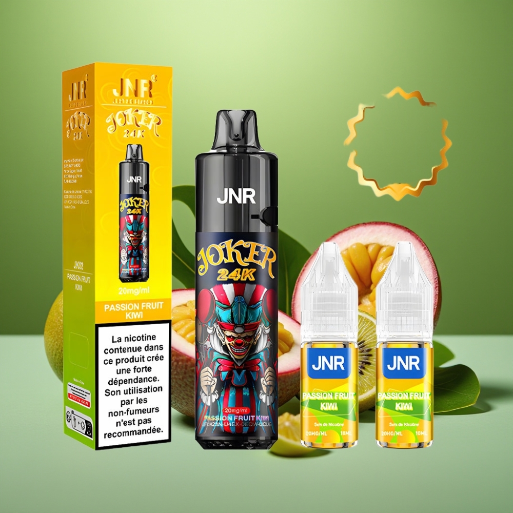 JNR Joker 24000 Puffs Recargable Tipo-C Maracuyá Kiwi vape distributor Mexico