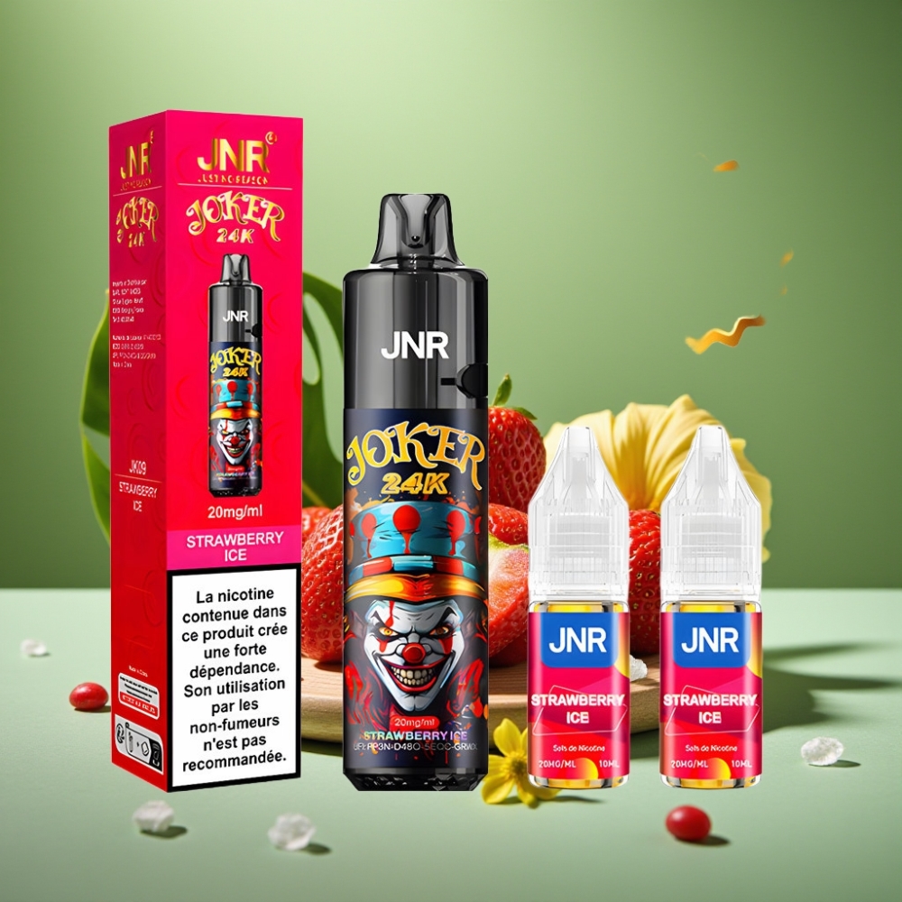 JNR Joker 24K Puffs 800mAh Fresa Helada vape distributor Mexico