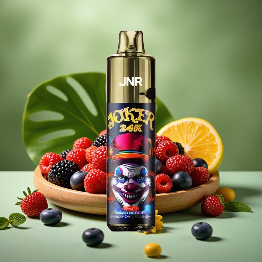 JNR Joker 24K Puffs Recargable + 800mAh Mezcla de Bayas vape distributor Mexico