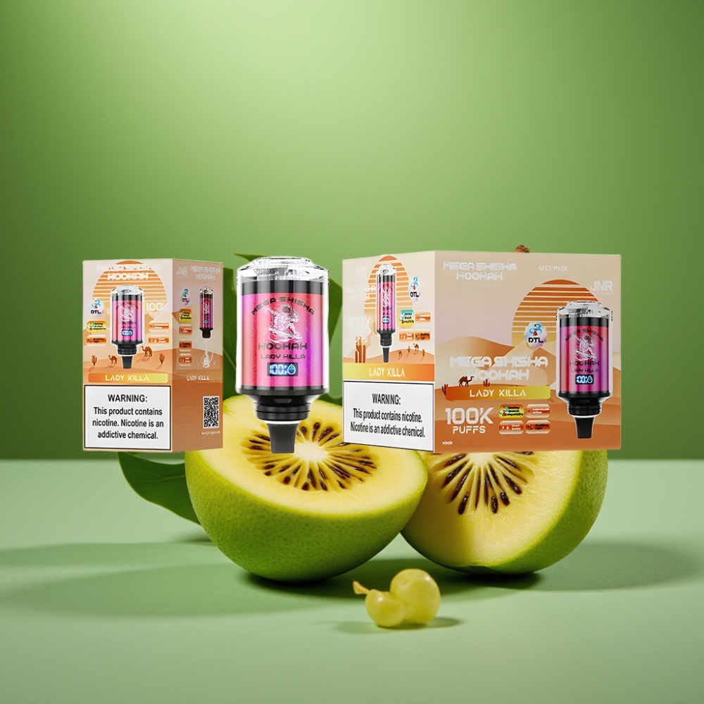 JNR Mega Shisha Hookah 100K Asesina de Caballeros Pantalla Inteligente