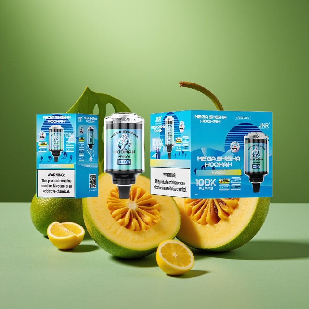 JNR Mega Shisha Hookah 100K Hawaii 60ml Capacidad vape distributor Mexico