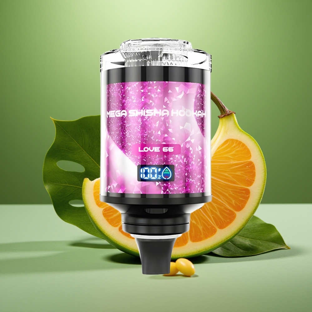 JNR Mega Shisha Hookah 100K Puffs Amor 66 Pantalla Inteligente
