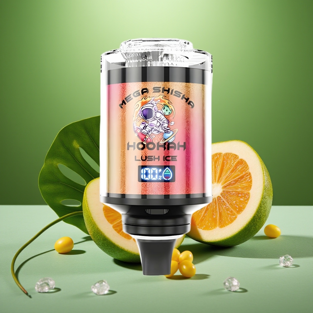 JNR Mega Shisha Hookah 100K Puffs Hielo Exuberante y Pantalla Inteligente