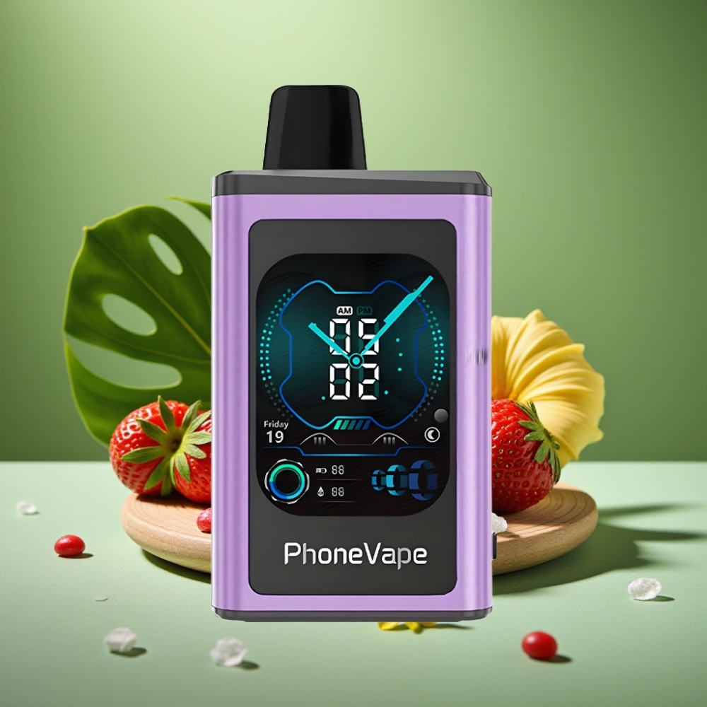 JNR PhoneVape 30000 puff Turbo Helado de Fresa vape distributor Mexico