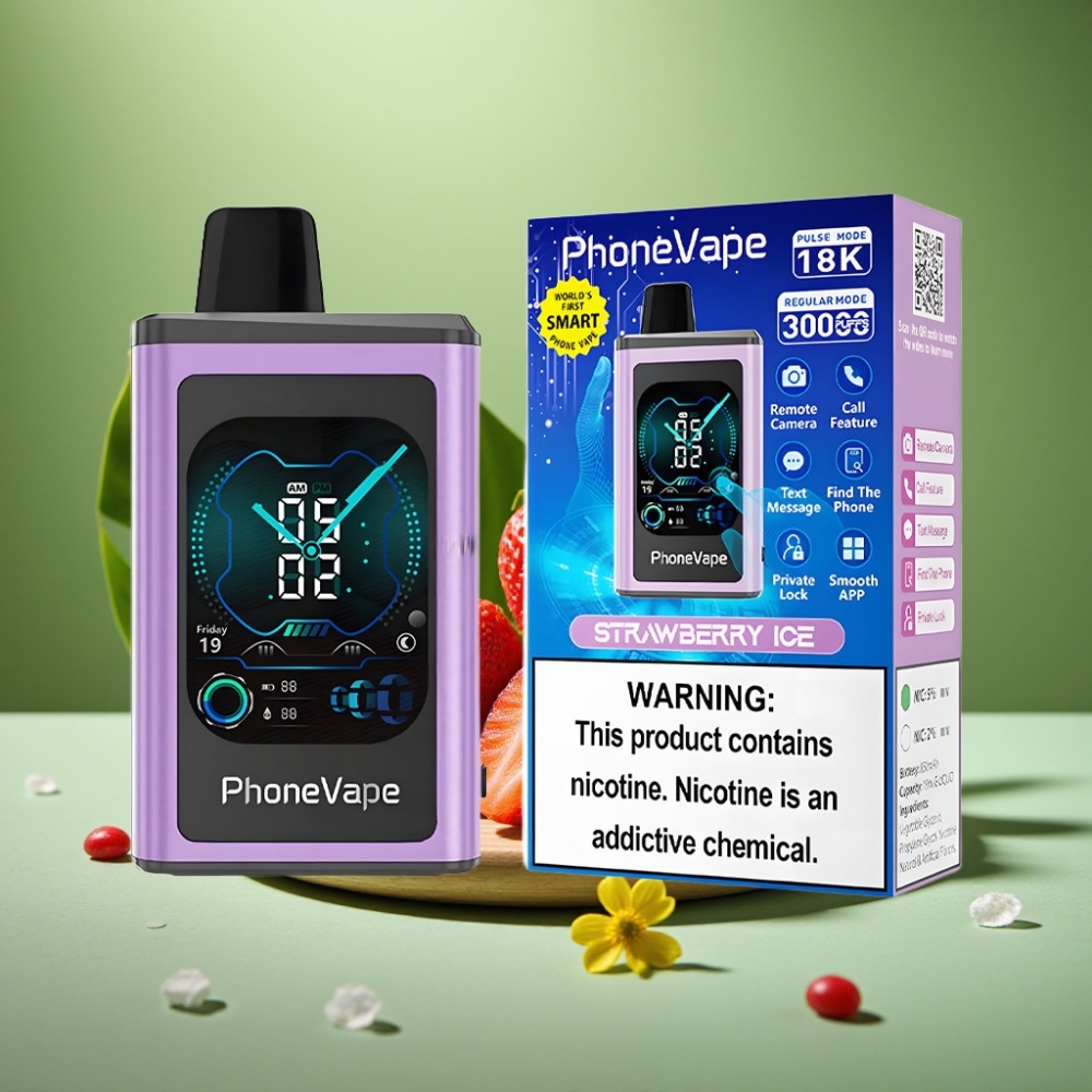 JNR PhoneVape 30000 puff Turbo Helado de Fresa vape distributor Mexico