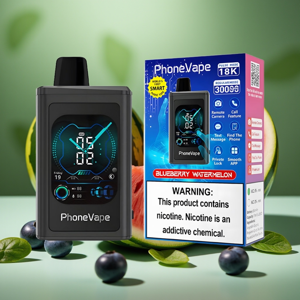 JNR PhoneVape 30000 puffs Pantalla Completa Sandía Arándano