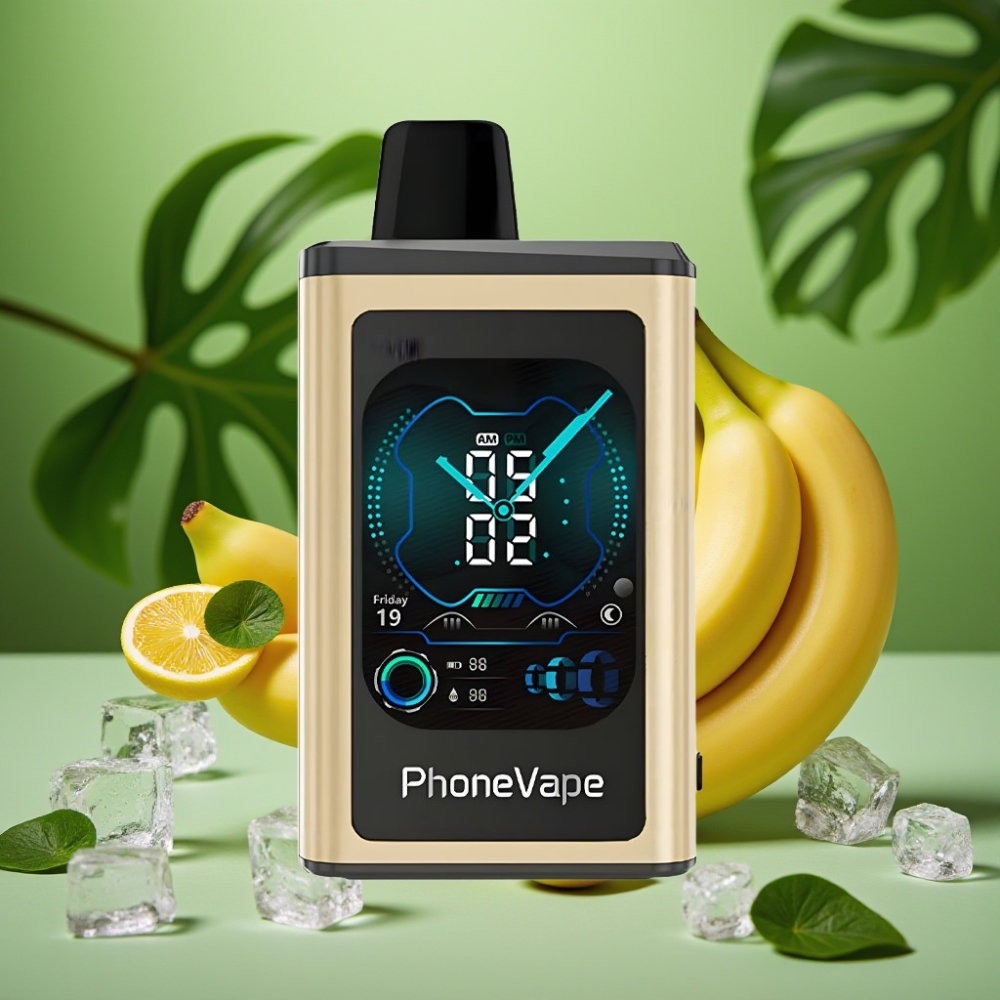 JNR PhoneVape 30000 puffs Tipo-C Recargable y Plátano Hielo