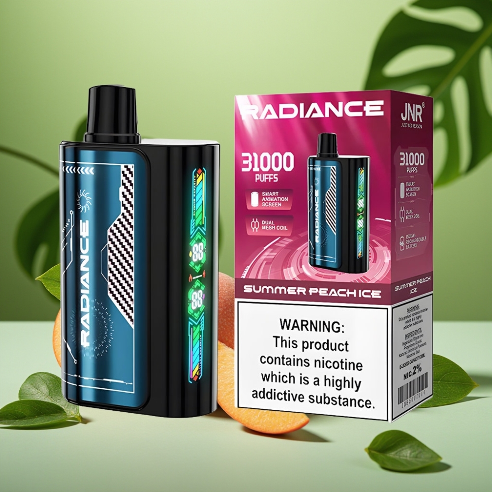 JNR Radiance 31000 Puffs Dual Malla DURAZNO VERANO HIELO
