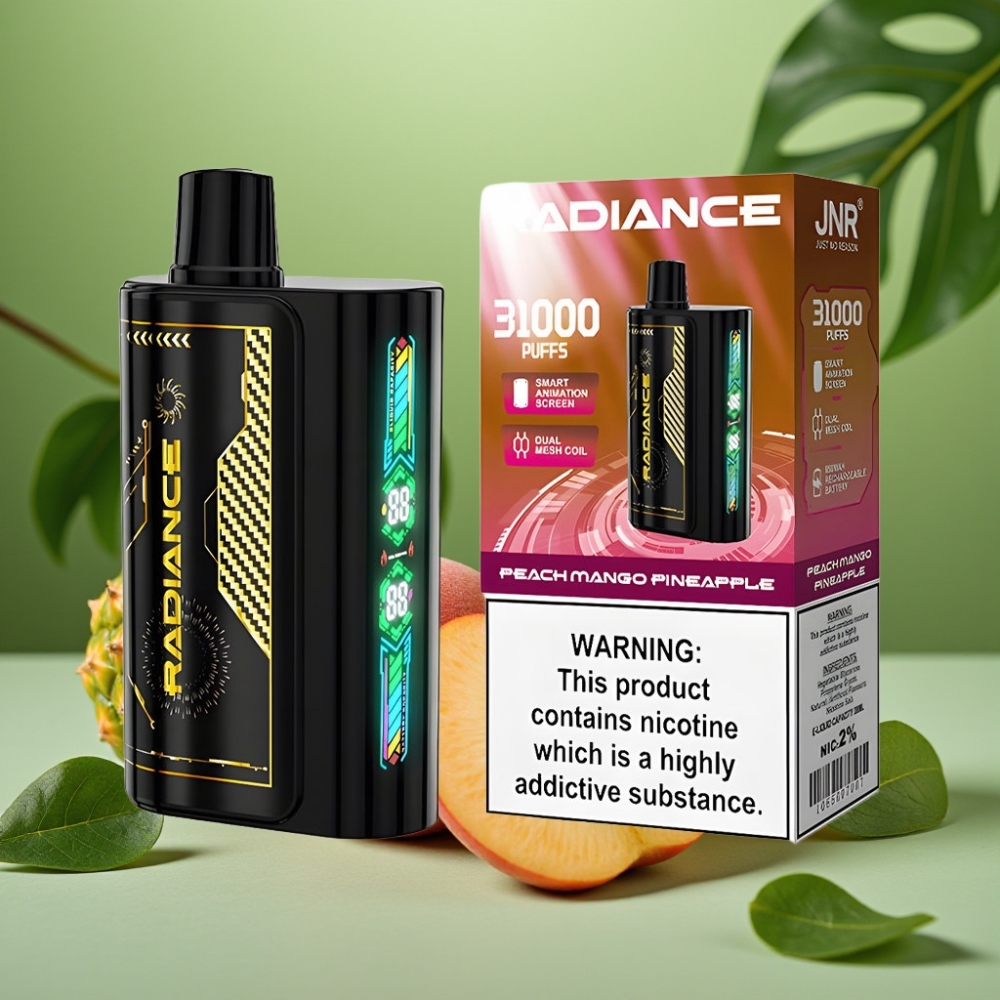 JNR Radiance 31000 Puffs Dual Malla Sabor DURAZNO MANGO PIÑA