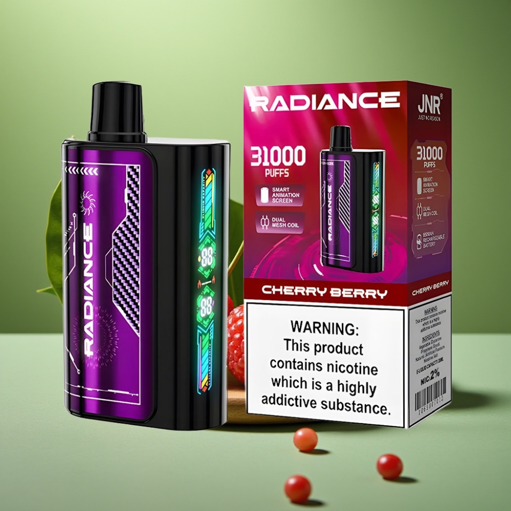 JNR Radiance 31000 Puffs Dual Mesh Cereza Arándano vape distributor Mexico