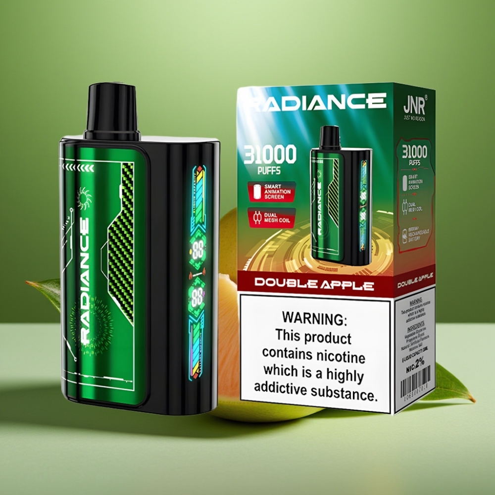 JNR Radiance 31000 Puffs Dual Mesh DOBLE MANZANA vape distributor Mexico