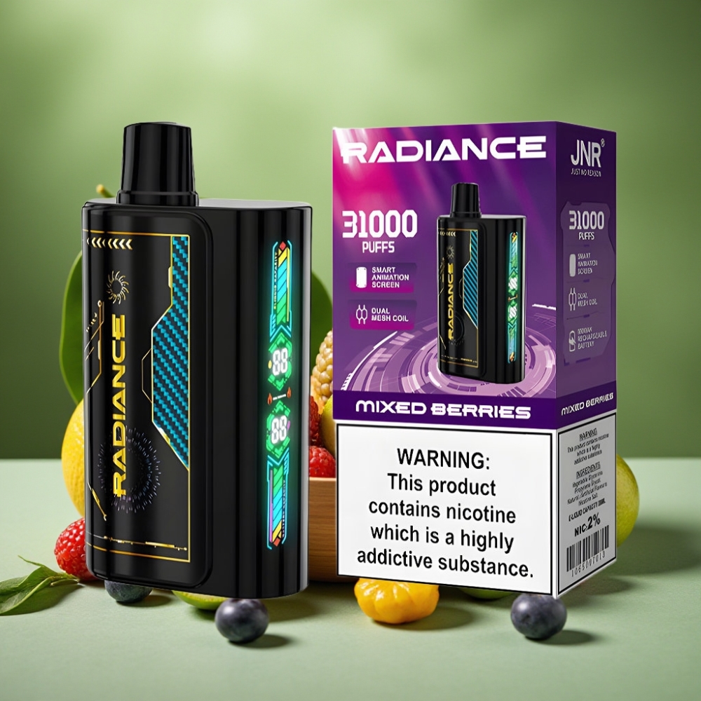 JNR Radiance 31000 Puffs Pantalla Inteligente Bayas Mixtas