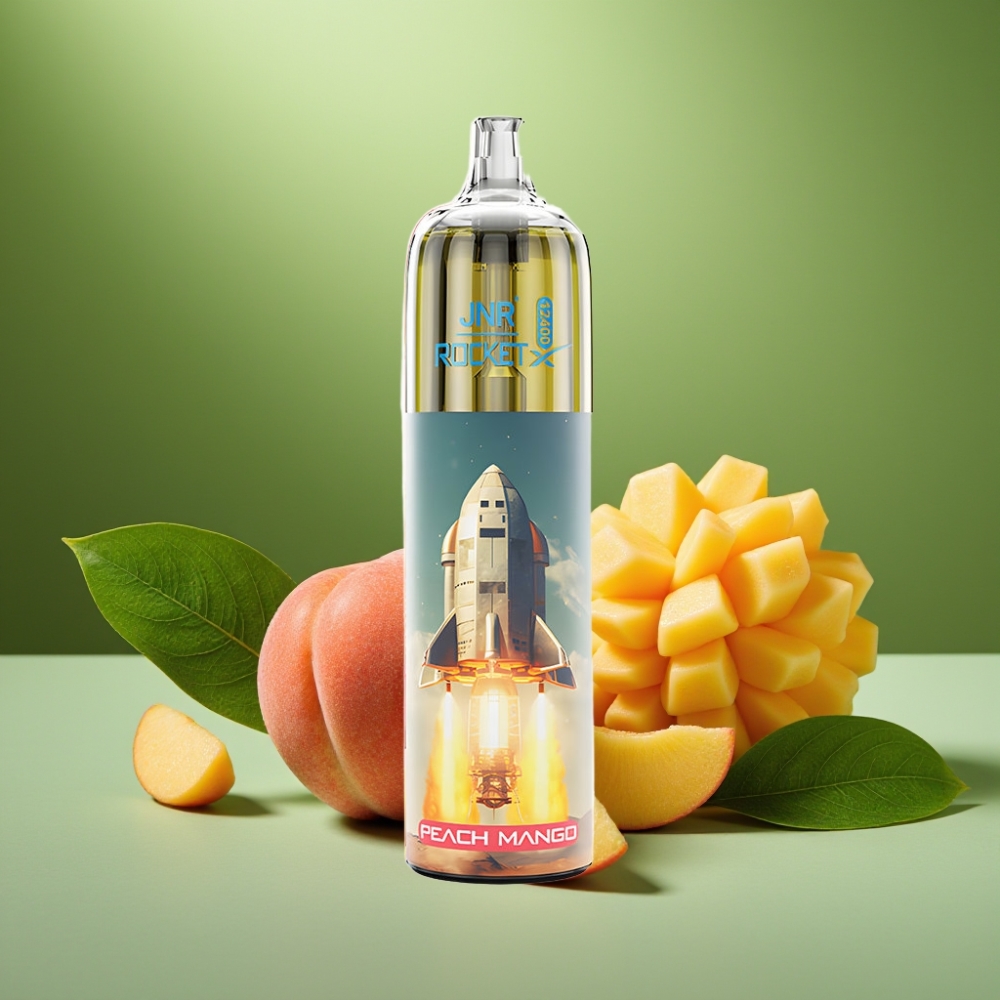 JNR Rocket-X 12400 Puffs Ajuste de Flujo de Aire Melocotón Mango