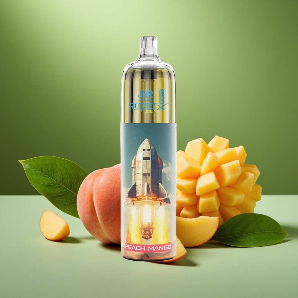 JNR Rocket-X 12400 Puffs Ajuste de Flujo de Aire Melocotón Mango