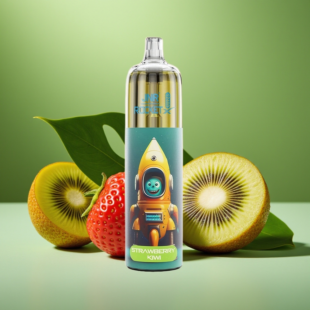JNR Rocket-X 12400 Puffs Flujo de Aire Ajustable Luces RGB Fresa Kiwi