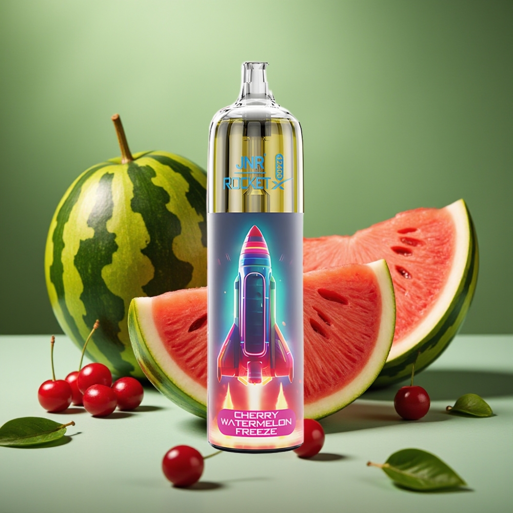 JNR Rocket-X 12400 Puffs RGB Luzes Ajuste de Flujo de Aire Cereza Sandía Helada