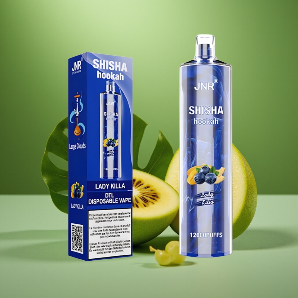 JNR Shisha Hookah 12000 Puffs 24ml Lady Killa Asesina vape distributor Mexico
