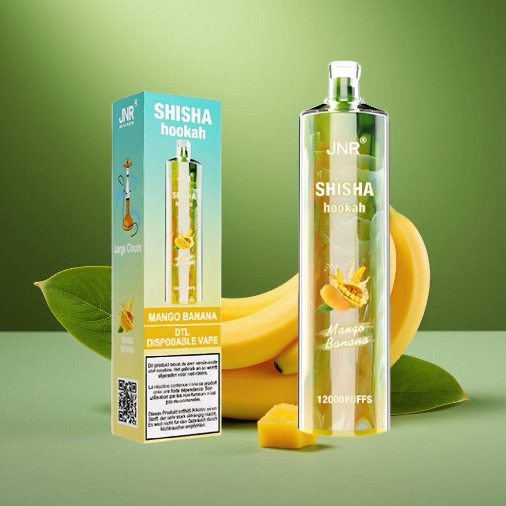 JNR Shisha Hookah 12000 Puffs 24ml Mango Plátano vape distributor Mexico