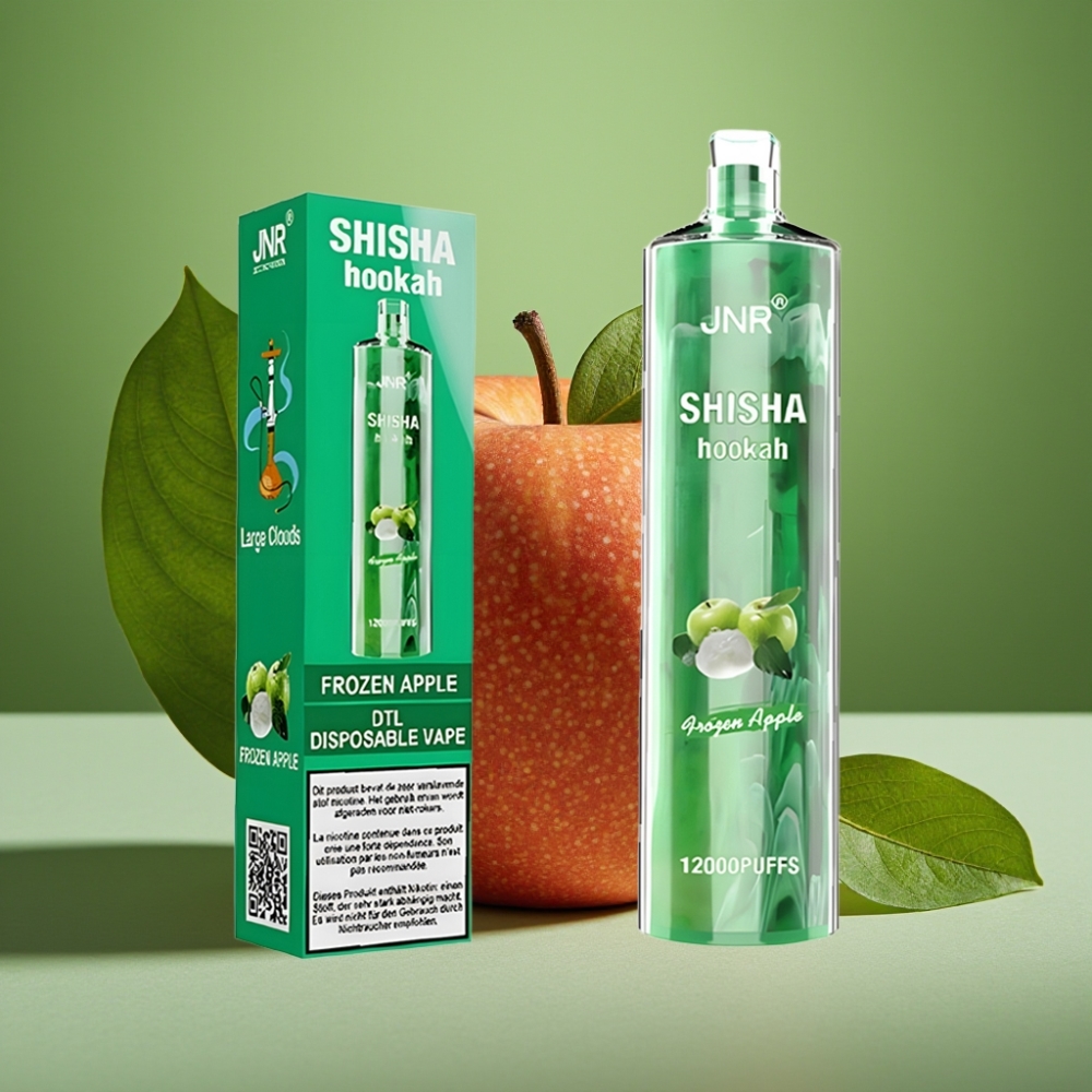 JNR Shisha Hookah 12000 Puffs 24ml Manzana Helada vape distributor Mexico