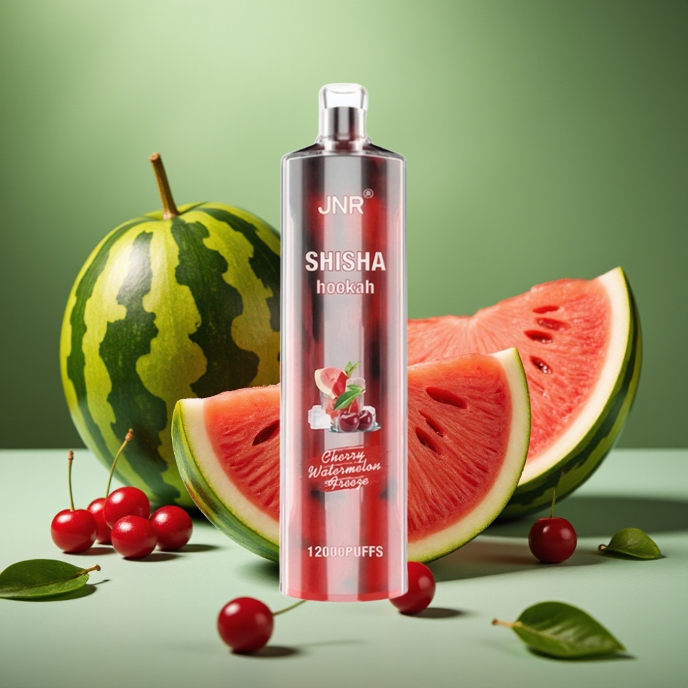 JNR Shisha Hookah 12000 Puffs Cereza Sandía Helada 24ml vape distributor Mexico