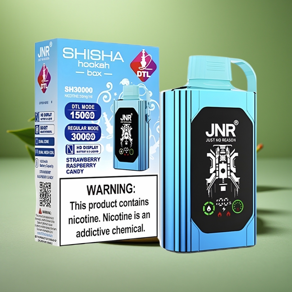 JNR Shisha Hookah Box 20500 Puffs 25ml Fresa Frambuesa Caramelo