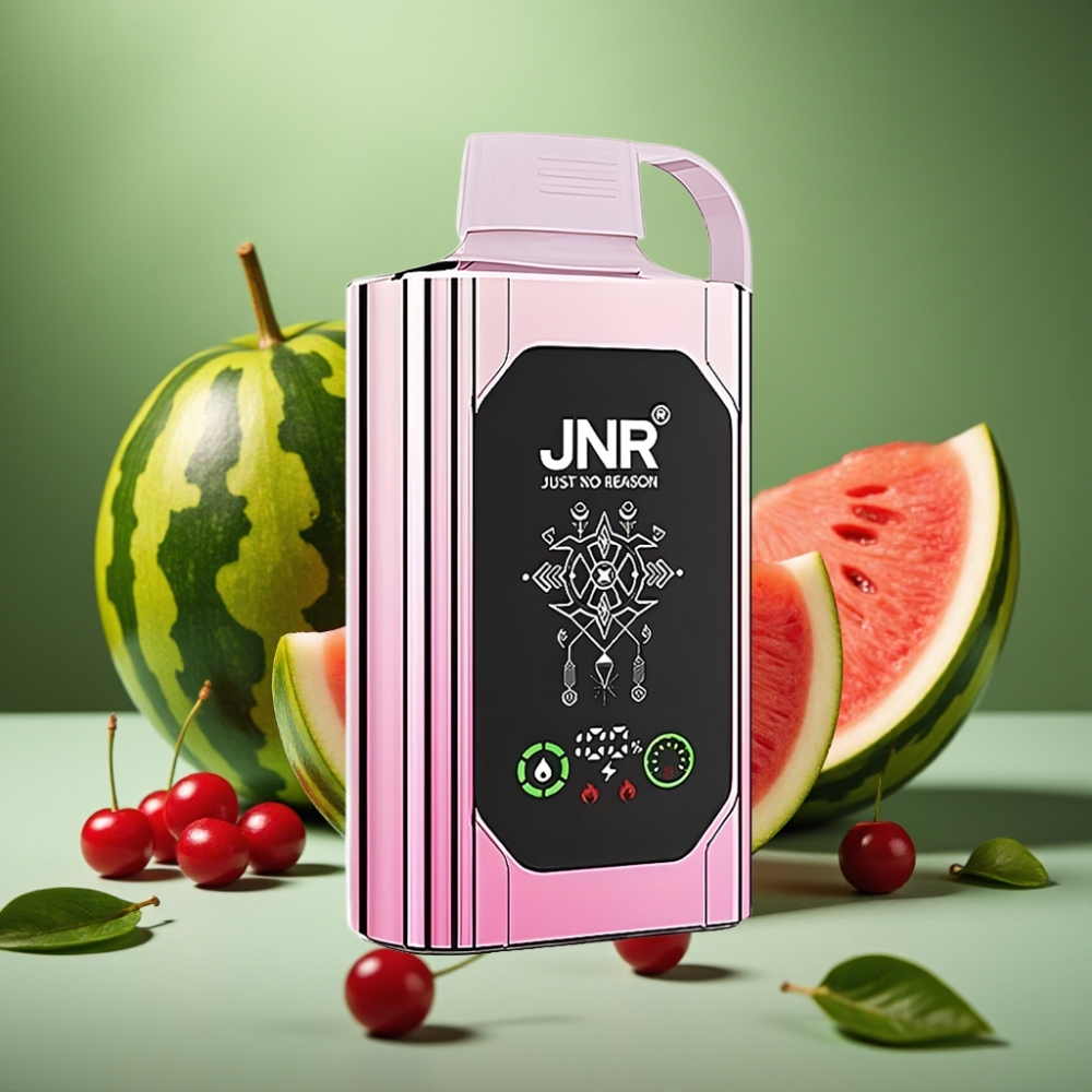 JNR Shisha Hookah Box 20500 Puffs HD Display Cereza Sandía Helada