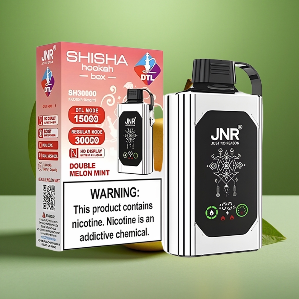 JNR Shisha Hookah Box 20500 Puffs HD Display Doble Manzana