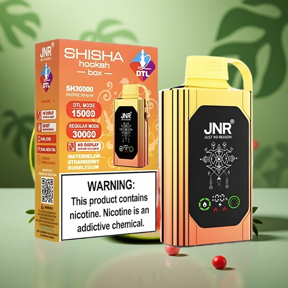 JNR Shisha Hookah Box 20500 Puffs HD Display Sandía Fresa Chicle