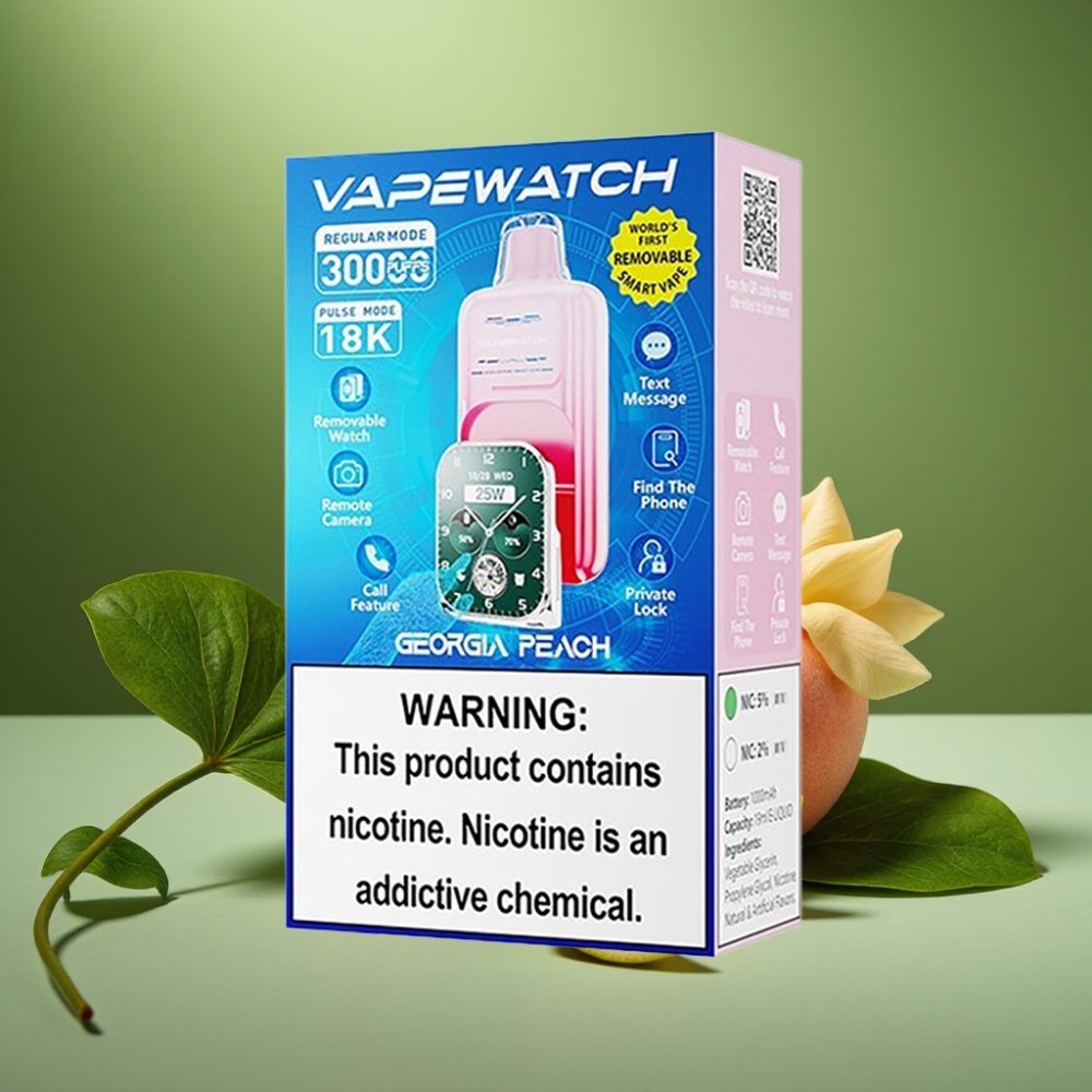 JNR VapeWatch 30000 Puffs 19mL Durazno de Georgia vape distributor Mexico