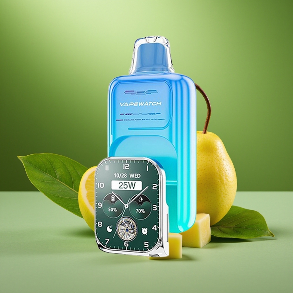 JNR VapeWatch 30000 Puffs Manzana Ácida Helada Tipo-C Carga Rápida