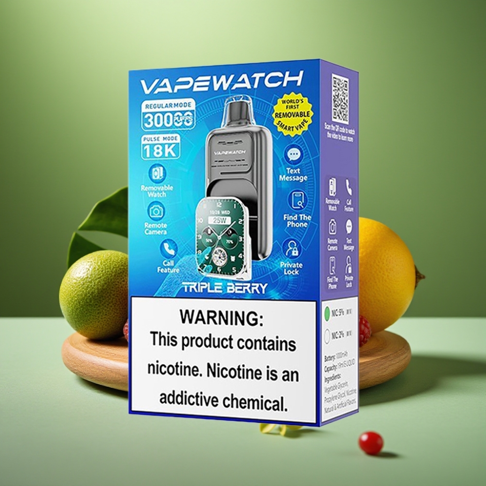 JNR VapeWatch 30.000 Puffs Triple Bayas Tipo-C Carga Rápida