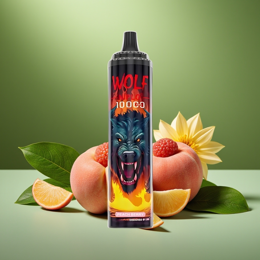JNR Wolf Niplo 10000 Puffs 20ml Durazno Baya vape distributor Mexico
