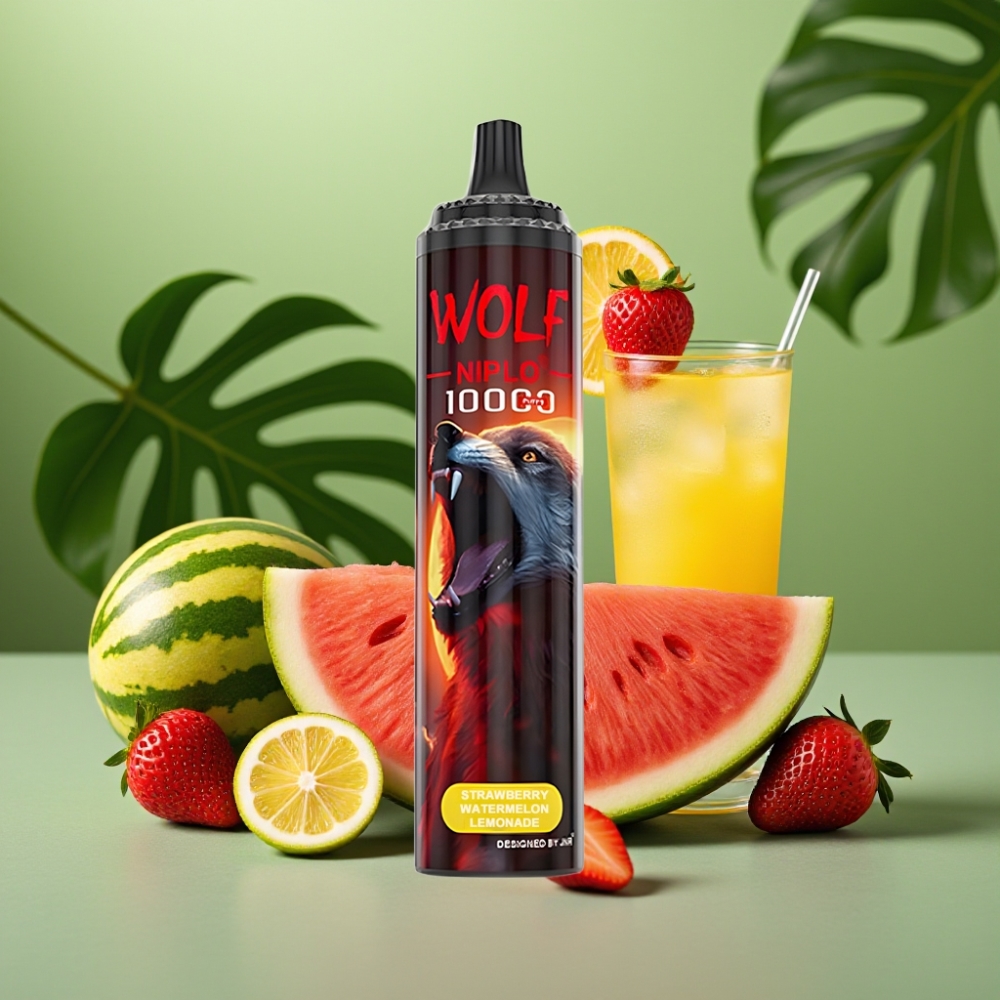 JNR Wolf Niplo 10000 Puffs 20ml Fresa Sandía Limonada vape distributor Mexico