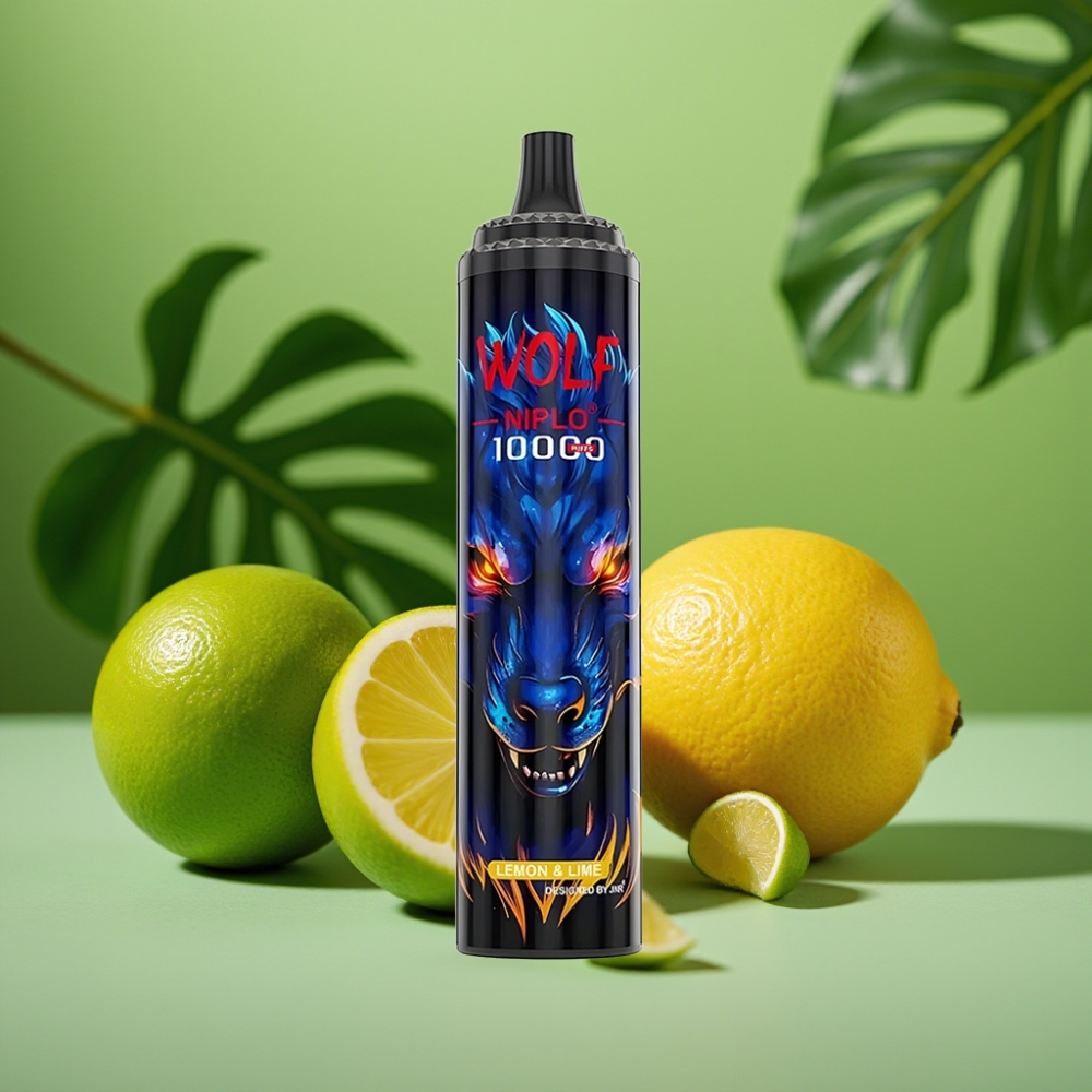 JNR Wolf Niplo 10000 Puffs 20ml Limón & Lima vape distributor Mexico