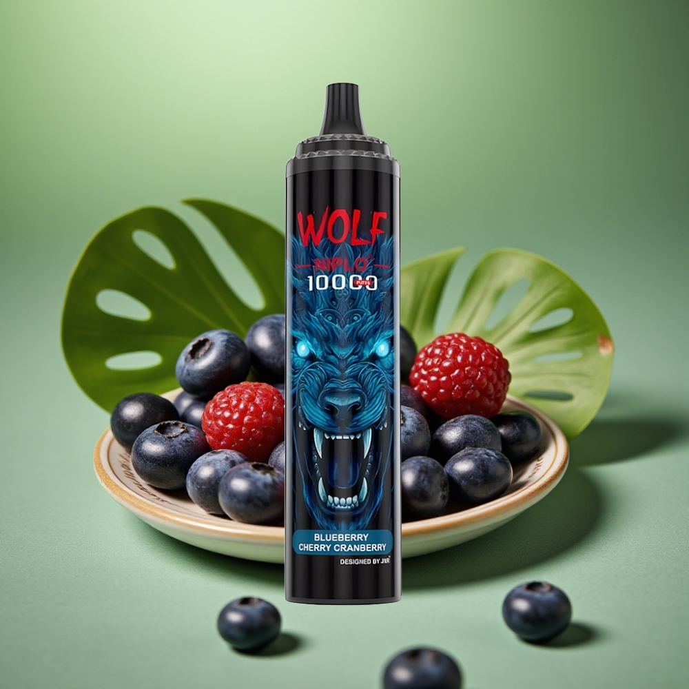 JNR Wolf Niplo 10000 Puffs Arándano Cereza Zarzamora 20ml