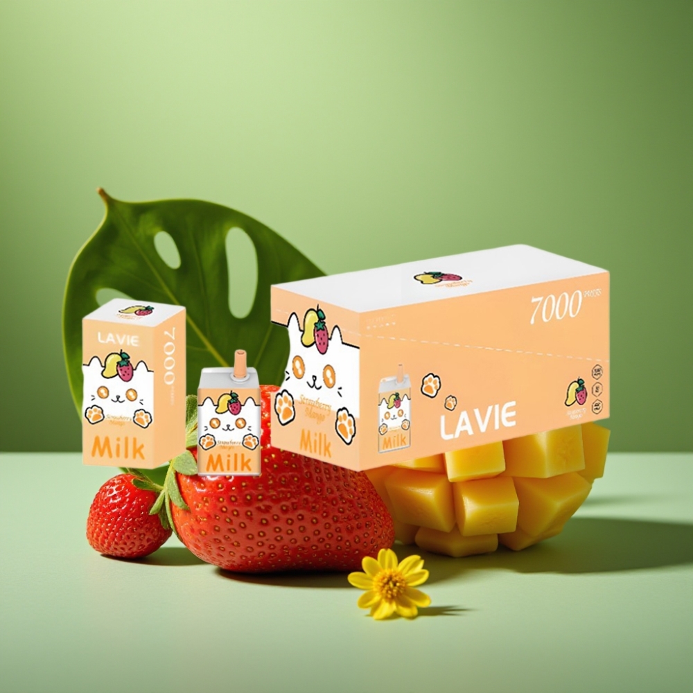 LAVIE Milk 7000 Puffs 16ML Fresa Mango vape distributor Mexico