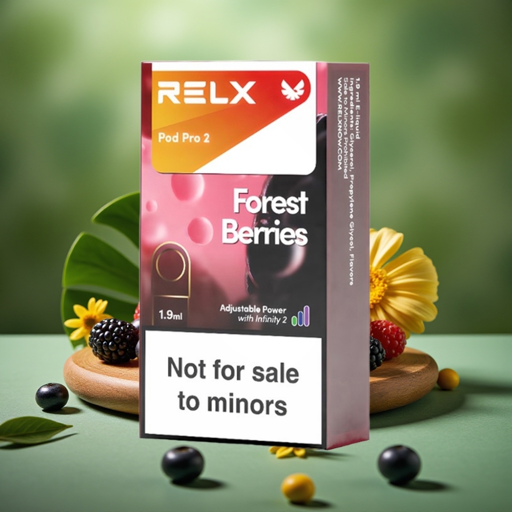 RELX Pod Pro 2 600 Puff 0% Nicotina Frutas del Bosque vape distributor Mexico