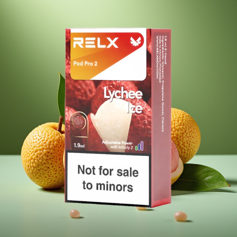 RELX Pod Pro 2 600 Puffs 0% Nicotina Lichi Helado vape distributor Mexico