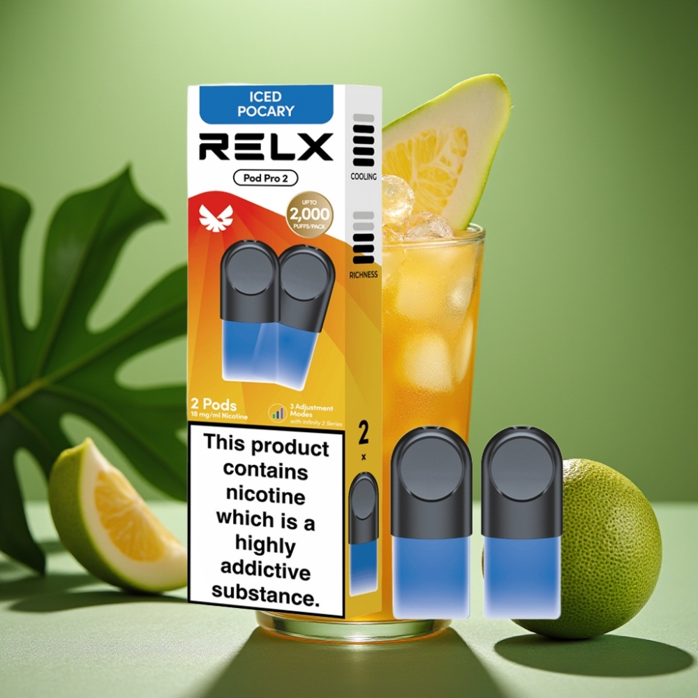 RELX Pod Pro 2 600 Puffs 1.8% Bebida-Pocary Helado vape distributor Mexico