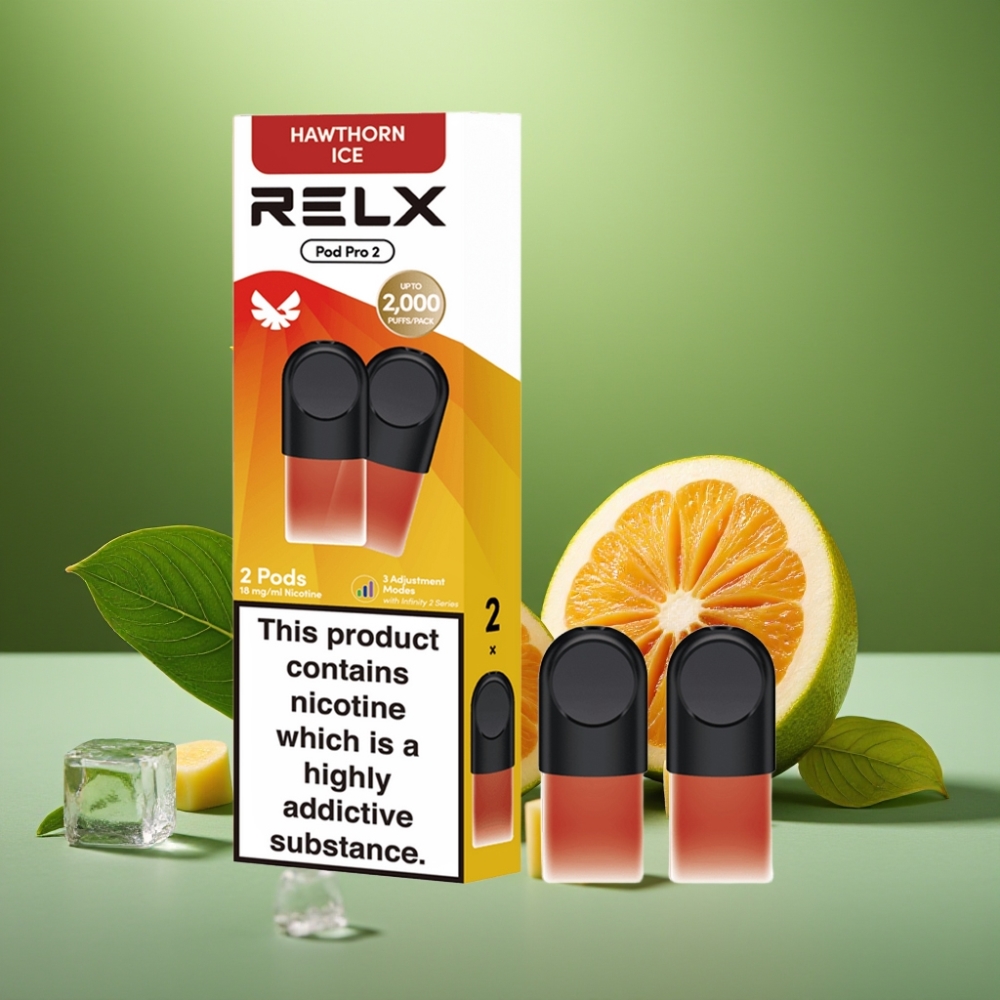 RELX Pod Pro 2 600 Puffs 1.8% Nicotina Espino Helado vape distributor Mexico