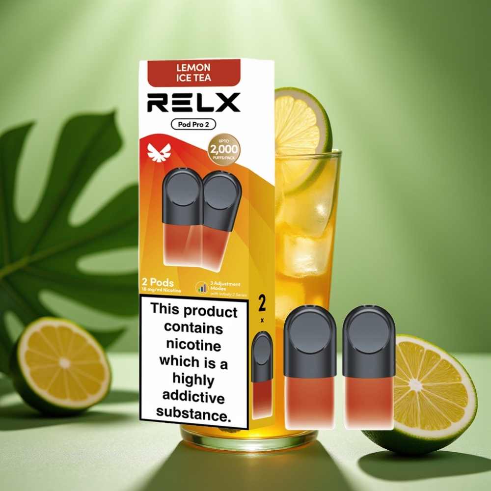 RELX Pod Pro 2 600 Puffs 1.8% Té-Limón Helado vape distributor Mexico