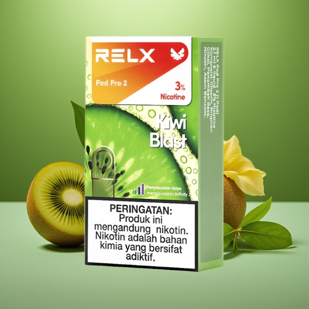 RELX Pod Pro 2 600 Puffs Explosión de Kiwi 3% vape distributor Mexico