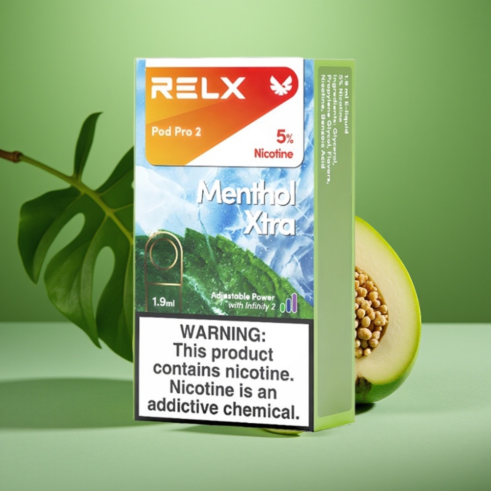 RELX Pod Pro 2 600 Puffs Mentol Xtra 5% vape distributor Mexico