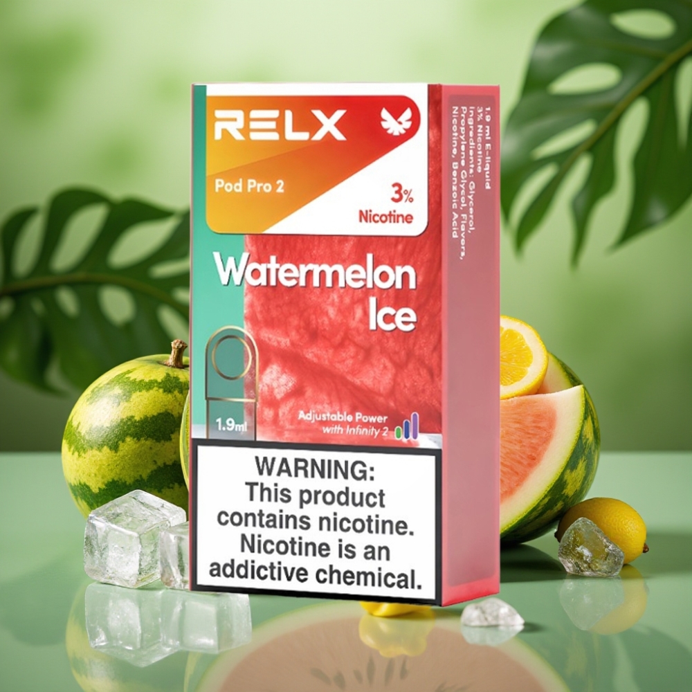 RELX Pod Pro 2 600 Puffs Sandía Helada 3% vape distributor Mexico