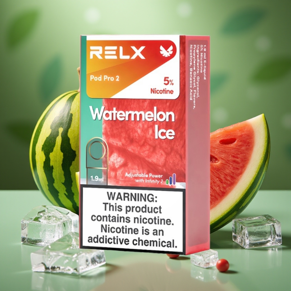 RELX Pod Pro 2 600 Puffs Sandía Helada 5% vape distributor Mexico