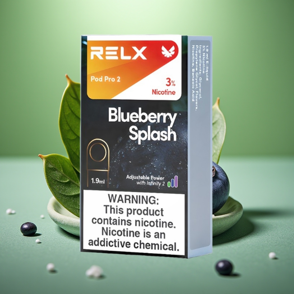 RELX Pod Pro 2 600 puffs 3% Explosión de Arándano vape distributor Mexico