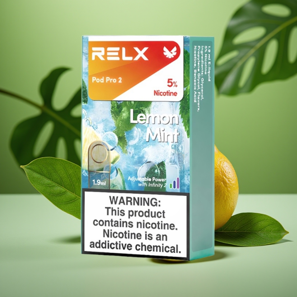 RELX Pod Pro 2 600 puffs Menta Limón 5% vape distributor Mexico