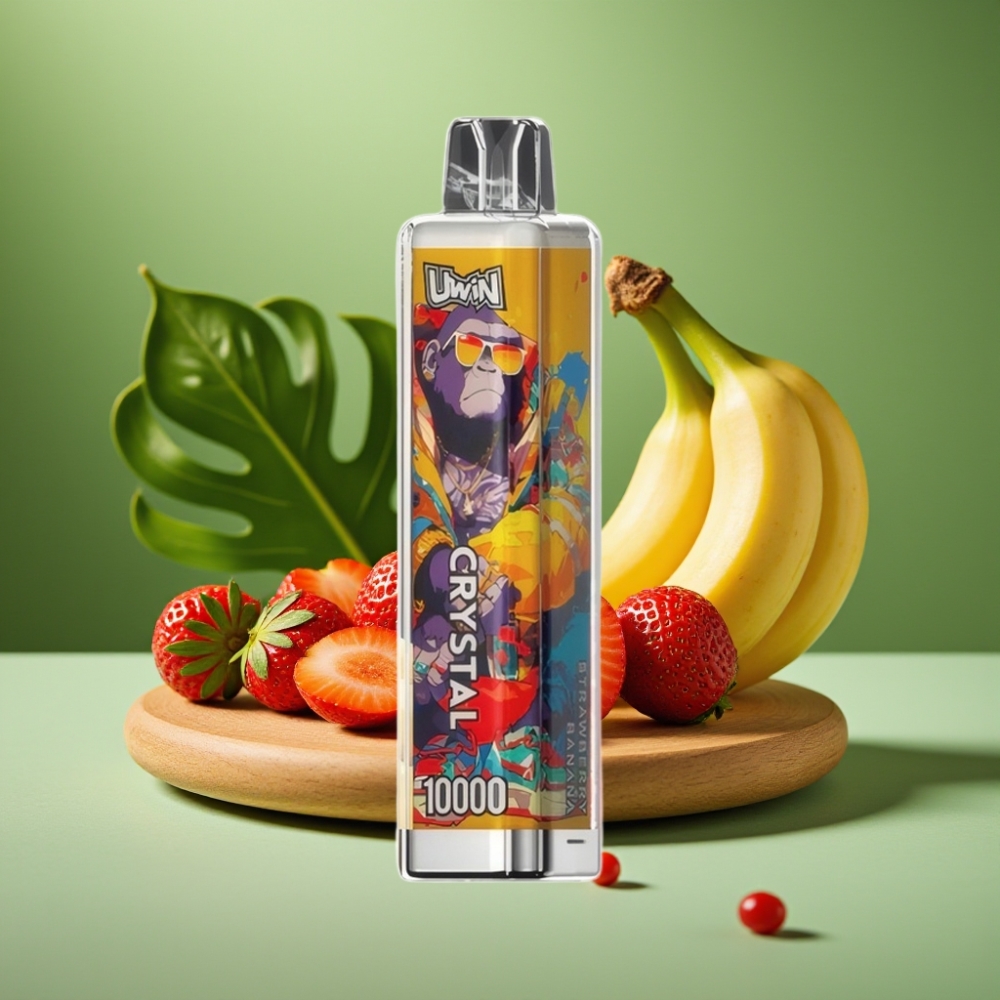 UWIN Crystal 10000 Puffs 18ml Fresa Plátano vape distributor Mexico