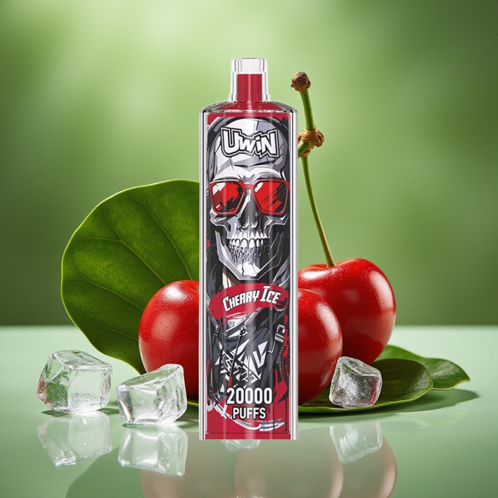 Uwin Shisha Hookah Crystal 20000 Puffs 22ml Cereza Hielo